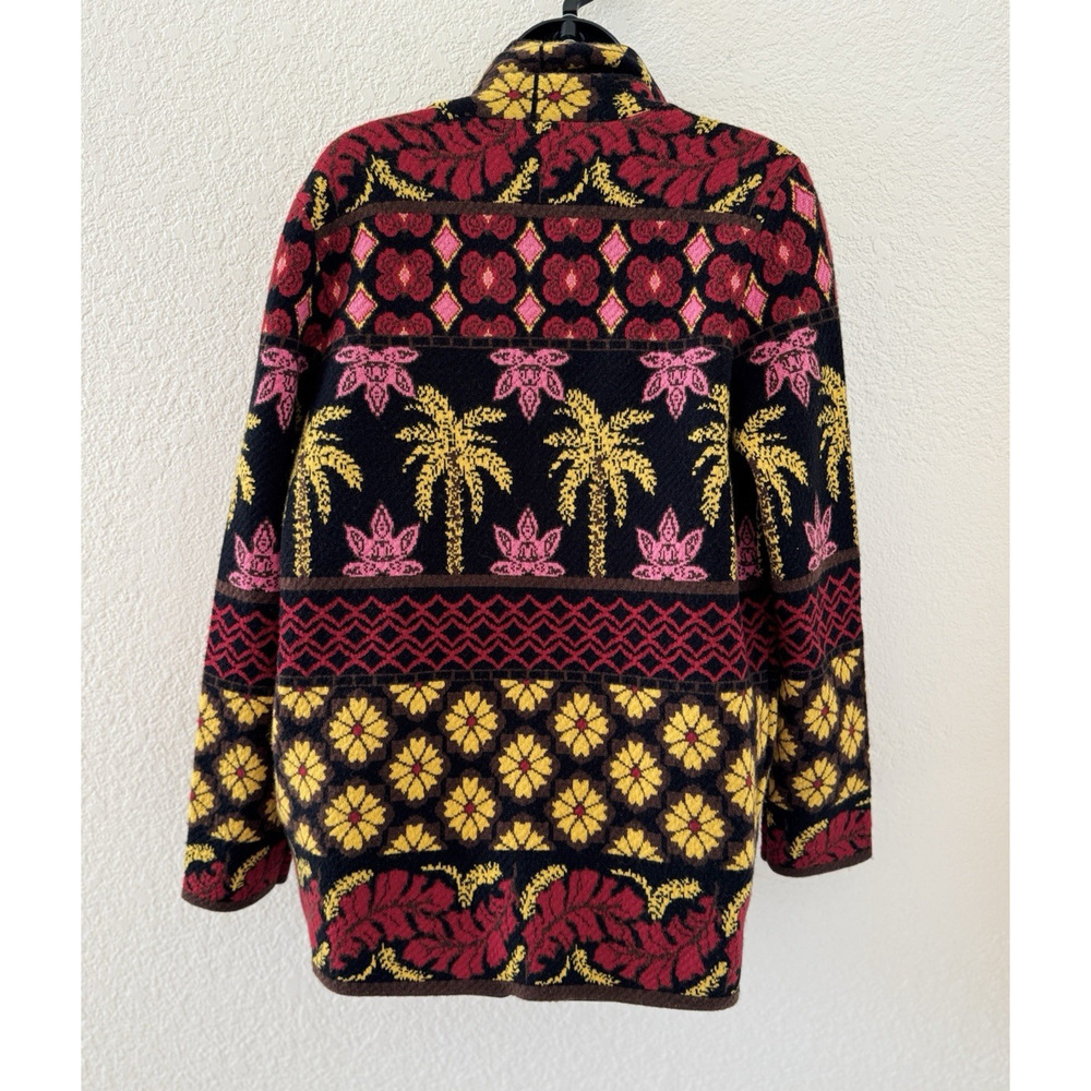 Johnny Was Parker Cashmere Blend Cardigan Floral Knit Boho Art Pockets. S - Picture 7 of 10